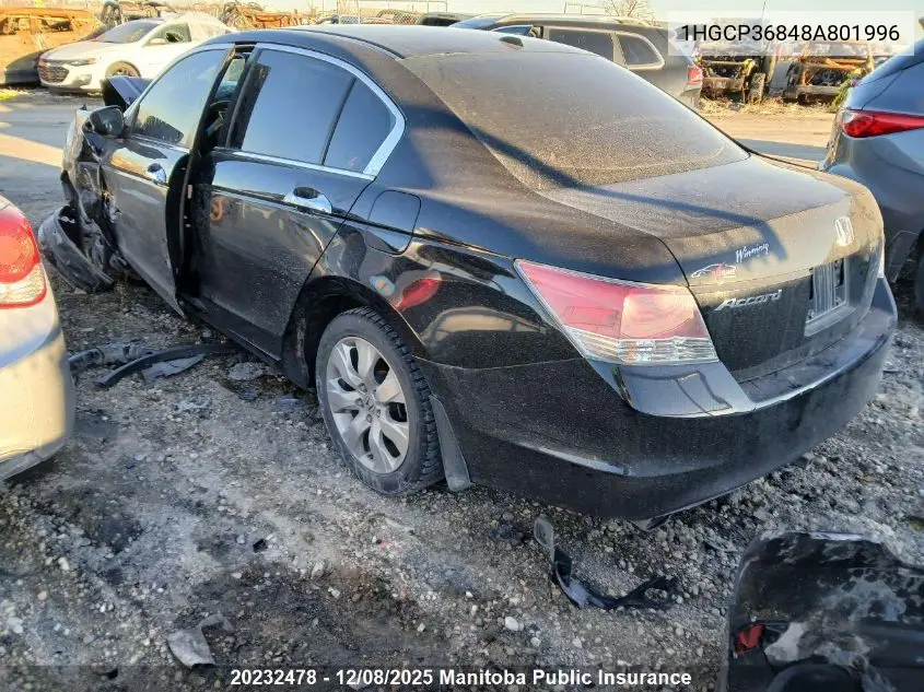1HGCP36848A801996 2008 Honda Accord Ex-L V6