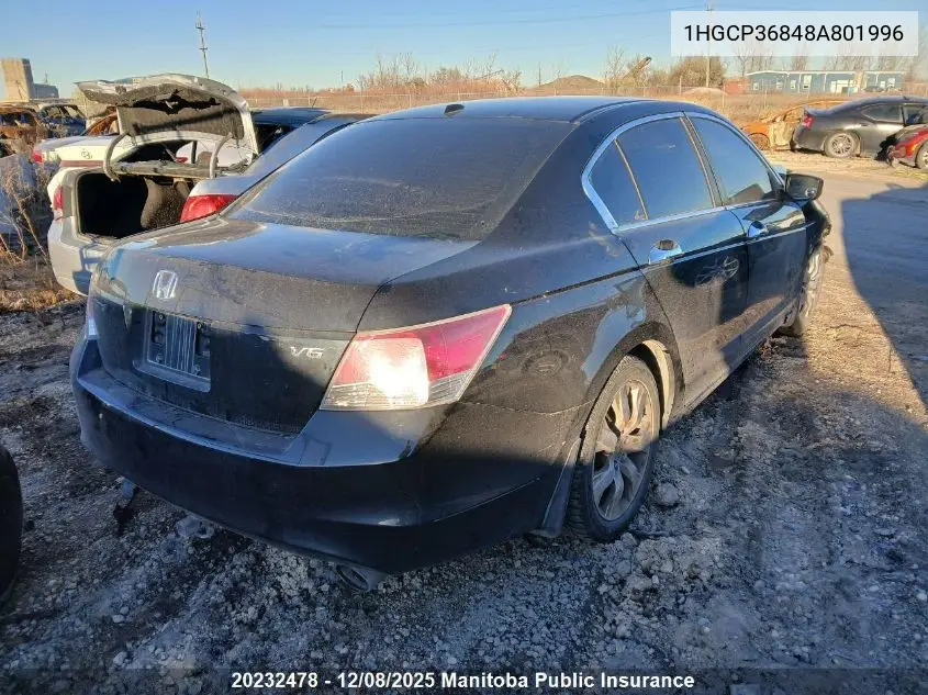 1HGCP36848A801996 2008 Honda Accord Ex-L V6
