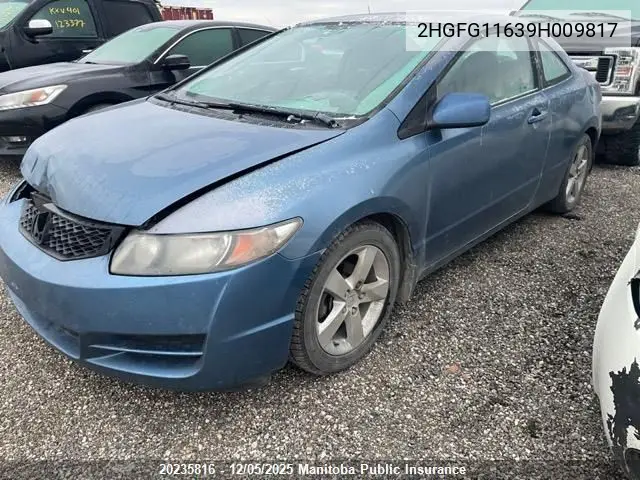 2HGFG11639H009817 2009 Honda Civic Lx-Sr