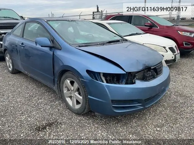 2HGFG11639H009817 2009 Honda Civic Lx-Sr