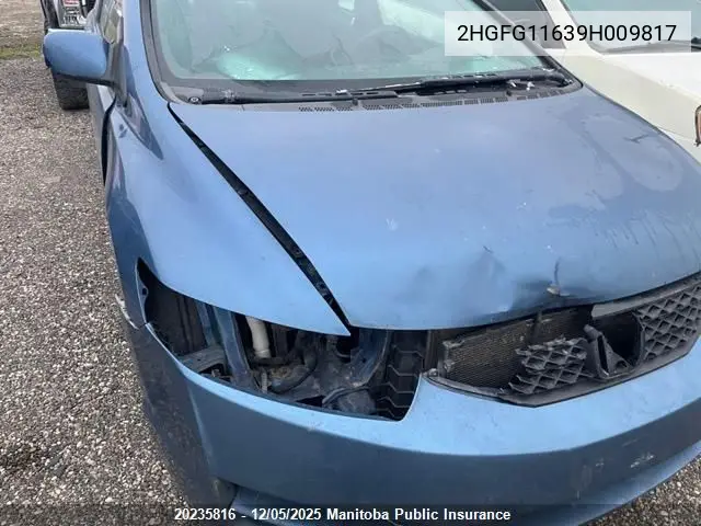 2HGFG11639H009817 2009 Honda Civic Lx-Sr