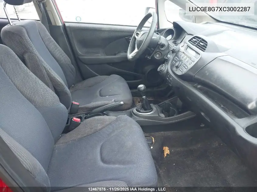 LUCGE8G7XC3002287 2012 Honda Fit Sport 5Dr