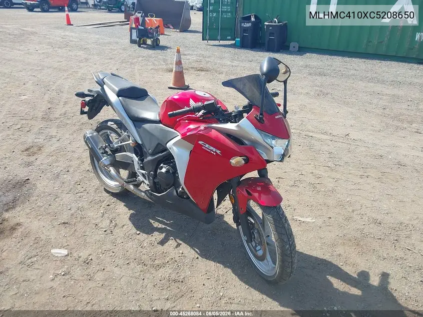 2012 Honda Cbr250 R VIN: MLHMC410XC5208650 Lot: 45268084