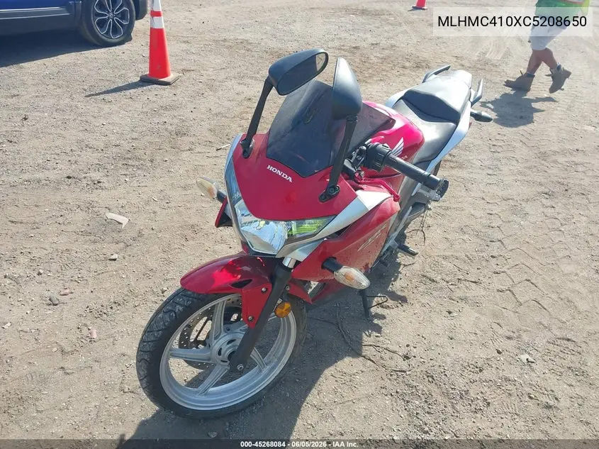 2012 Honda Cbr250 R VIN: MLHMC410XC5208650 Lot: 45268084
