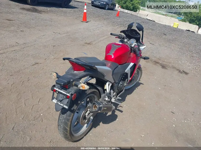 2012 Honda Cbr250 R VIN: MLHMC410XC5208650 Lot: 45268084