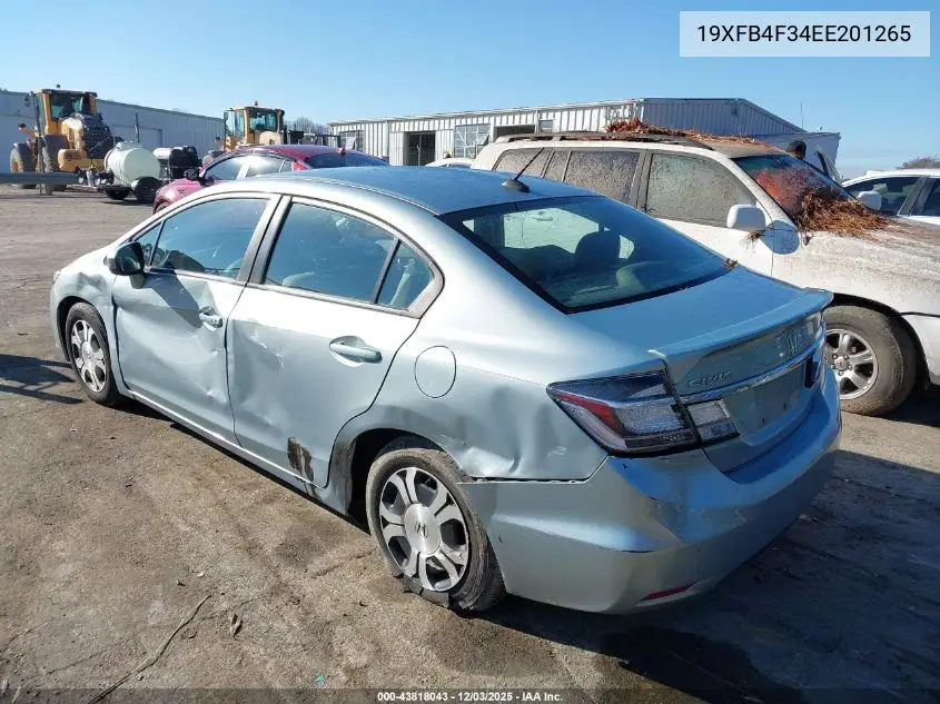 2014 Honda Civic Coupe Ex-L VIN: 19XFB4F34EE201265 Lot: 43818043