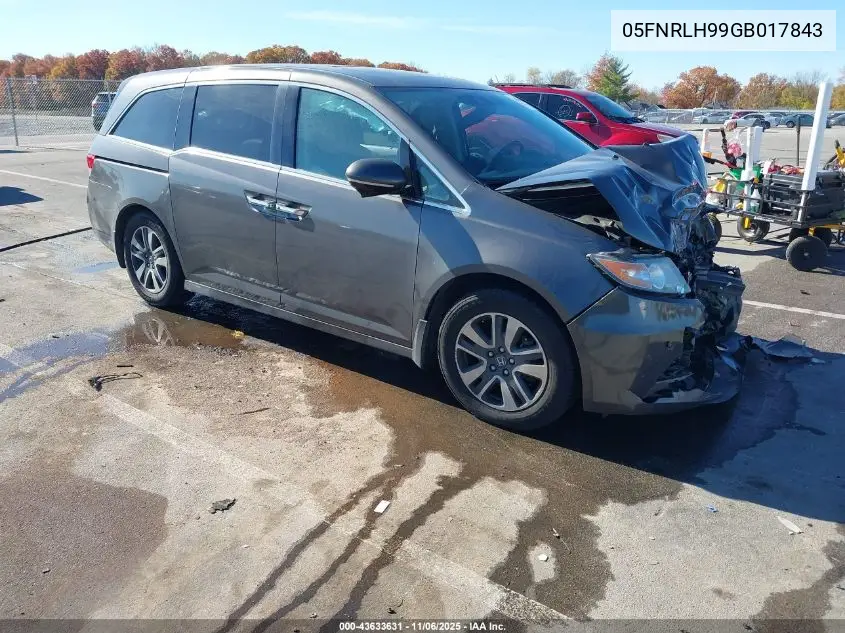 5FNRLH99GB017843 2016 Honda Odessey