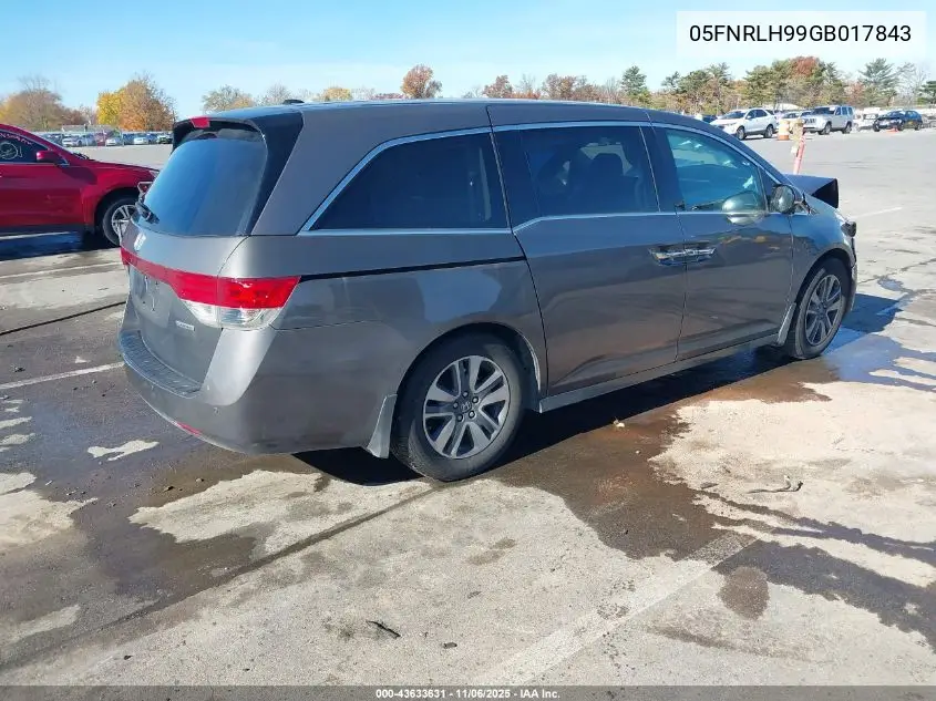 5FNRLH99GB017843 2016 Honda Odessey