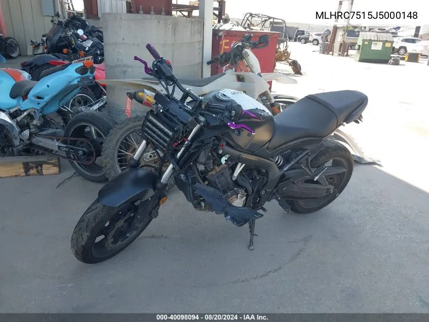 MLHRC7515J5000148 2018 Honda Cb650 F