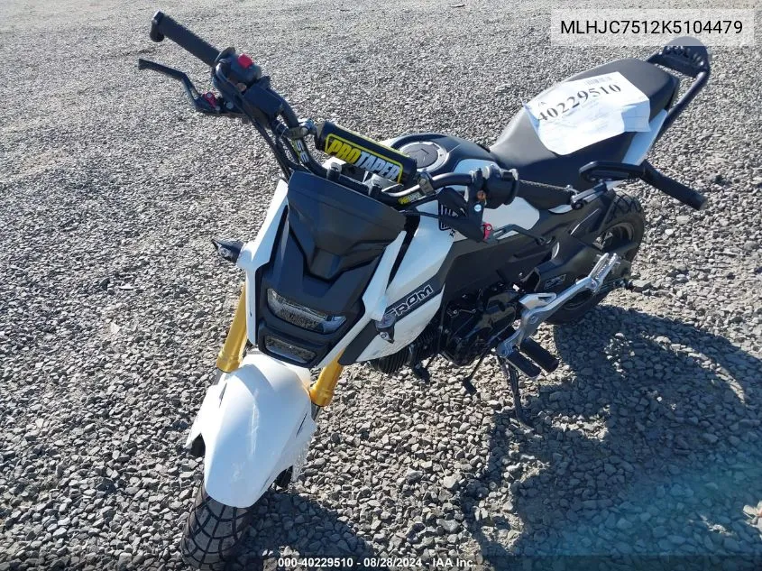 MLHJC7512K5104479 2019 Honda Grom 125