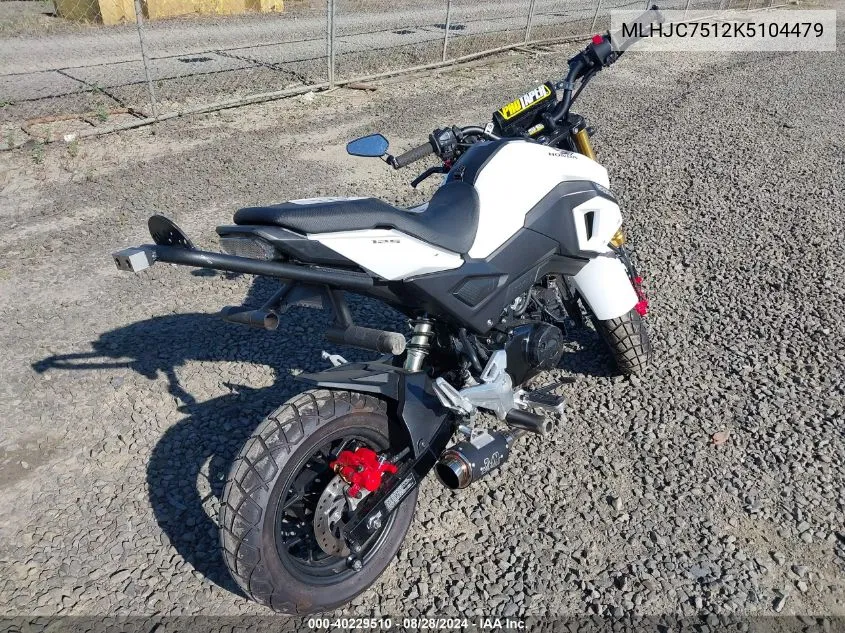 MLHJC7512K5104479 2019 Honda Grom 125