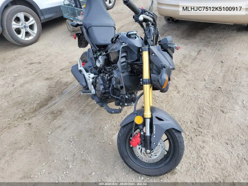 MLHJC7512K5100917 2019 Honda Grom 125