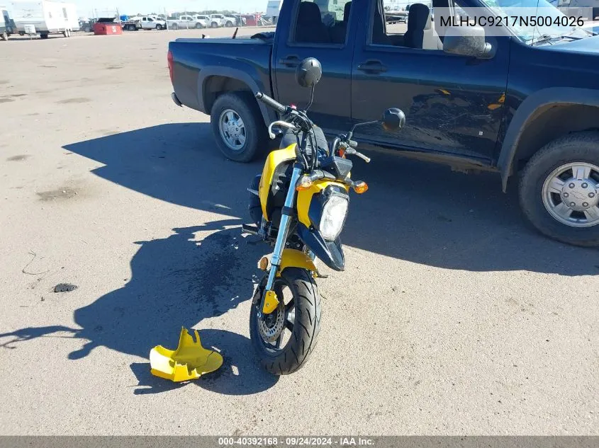 MLHJC9217N5004026 2022 Honda Grom 125