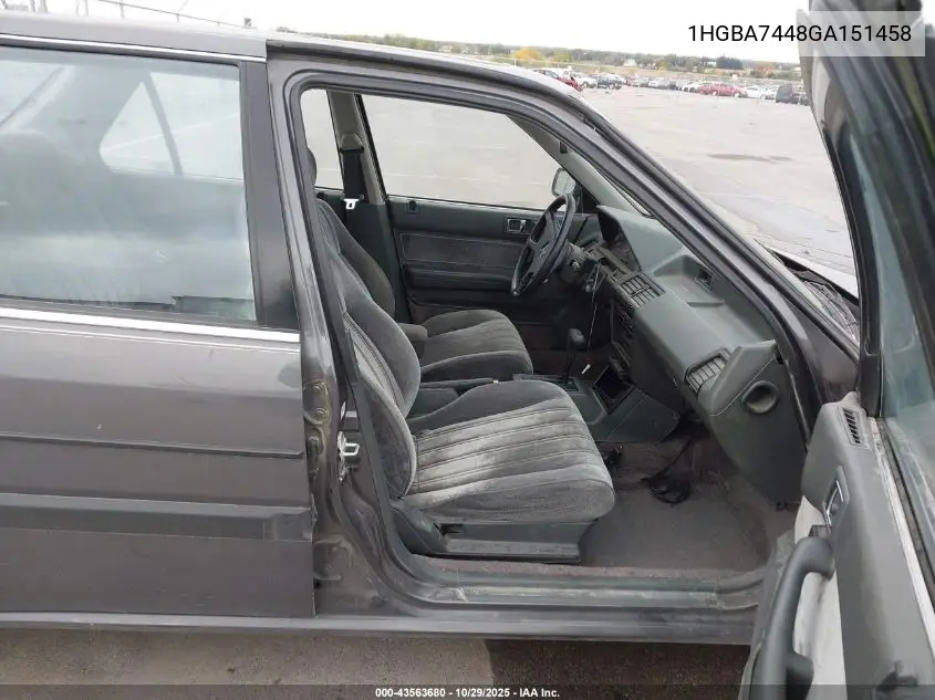 1HGBA7448GA151458 1986 Honda Accord Lxi