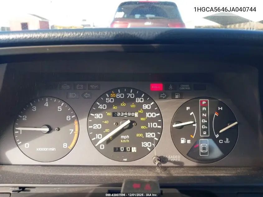 1HGCA5646JA040744 1988 Honda Accord Lxi