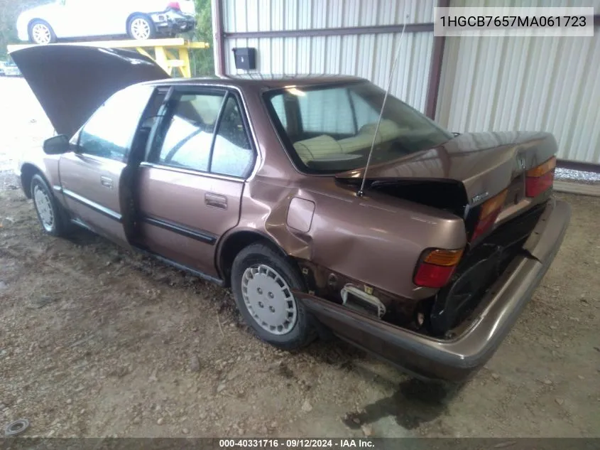 1HGCB7657MA061723 1991 Honda Accord Lx/Ex