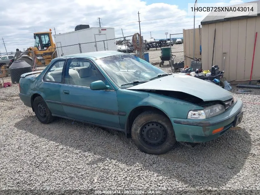 1992 Honda Accord Lx VIN: 1HGCB725XNA043014 Lot: 40091474