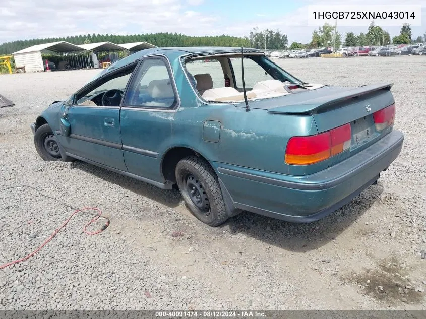 1992 Honda Accord Lx VIN: 1HGCB725XNA043014 Lot: 40091474