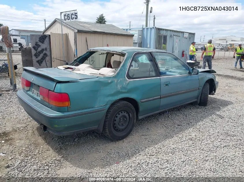 1992 Honda Accord Lx VIN: 1HGCB725XNA043014 Lot: 40091474