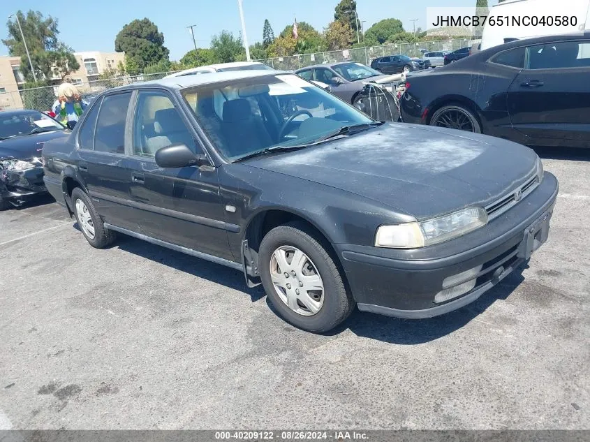 JHMCB7651NC040580 1992 Honda Accord Lx/Ex