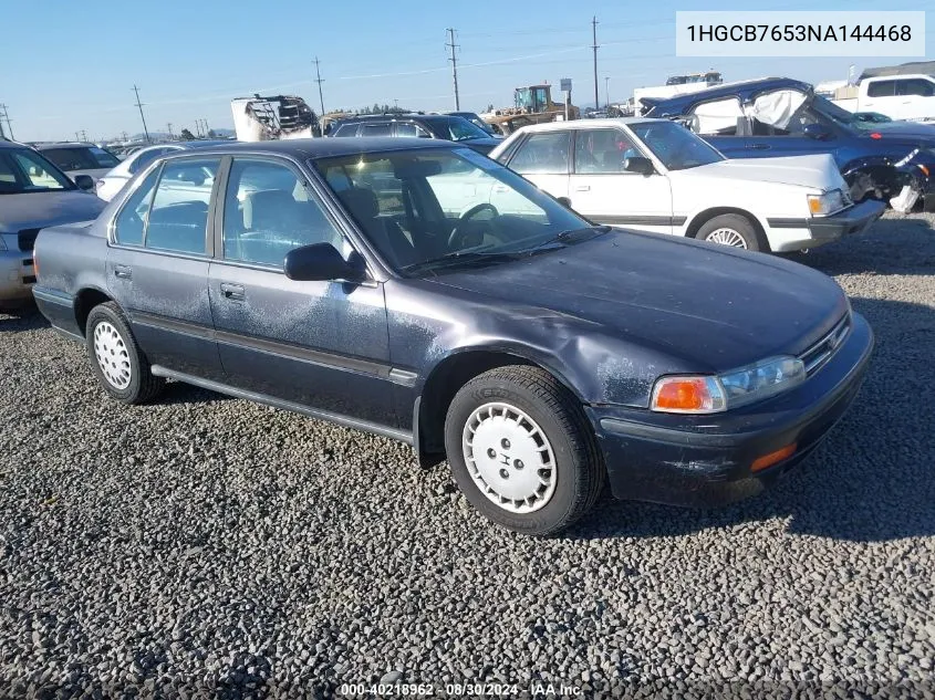 1992 Honda Accord Lx VIN: 1HGCB7653NA144468 Lot: 40218962