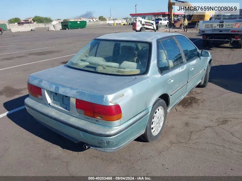 1992 Honda Accord Lx/Ex VIN: JHMCB7659NC008069 Lot: 40253468