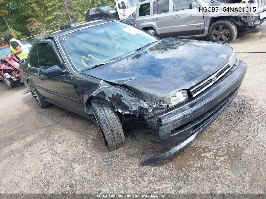 1HGCB7154NA016151 1992 Honda Accord Lx