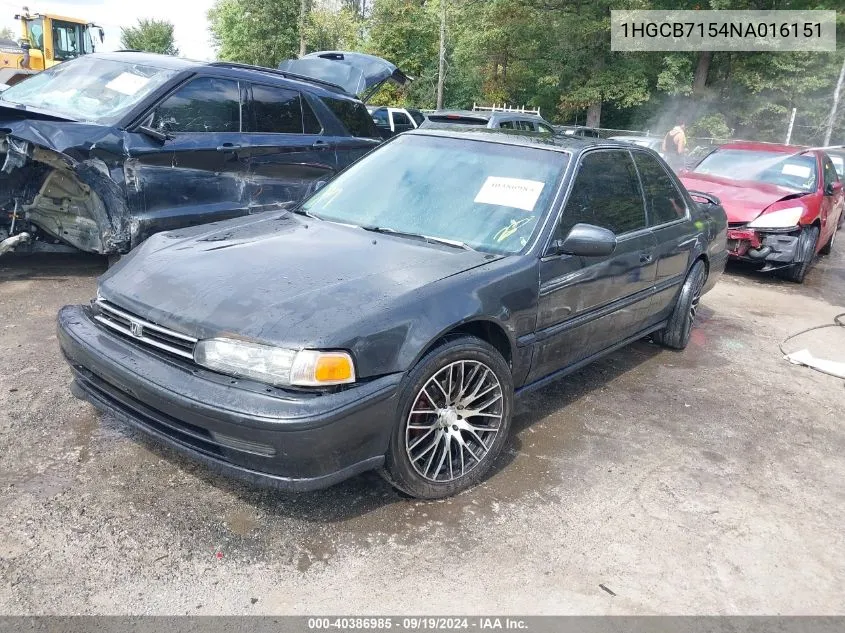 1HGCB7154NA016151 1992 Honda Accord Lx