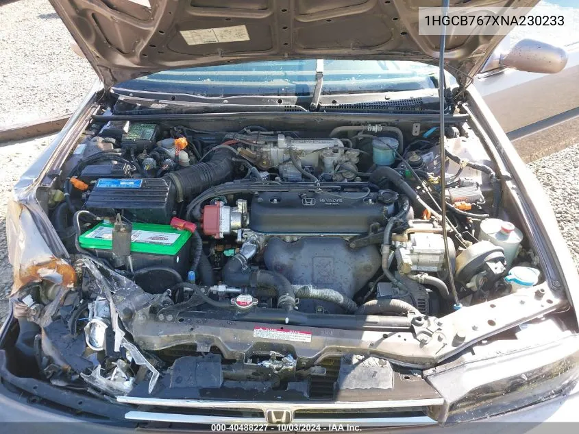 1HGCB767XNA230233 1992 Honda Accord Ex