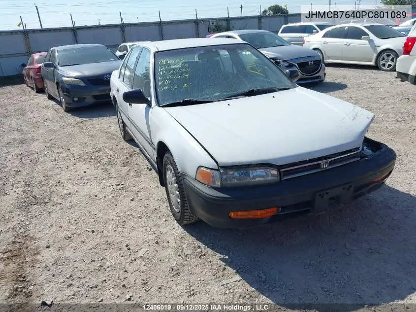 JHMCB7640PC801089 1993 Honda Accord Dx