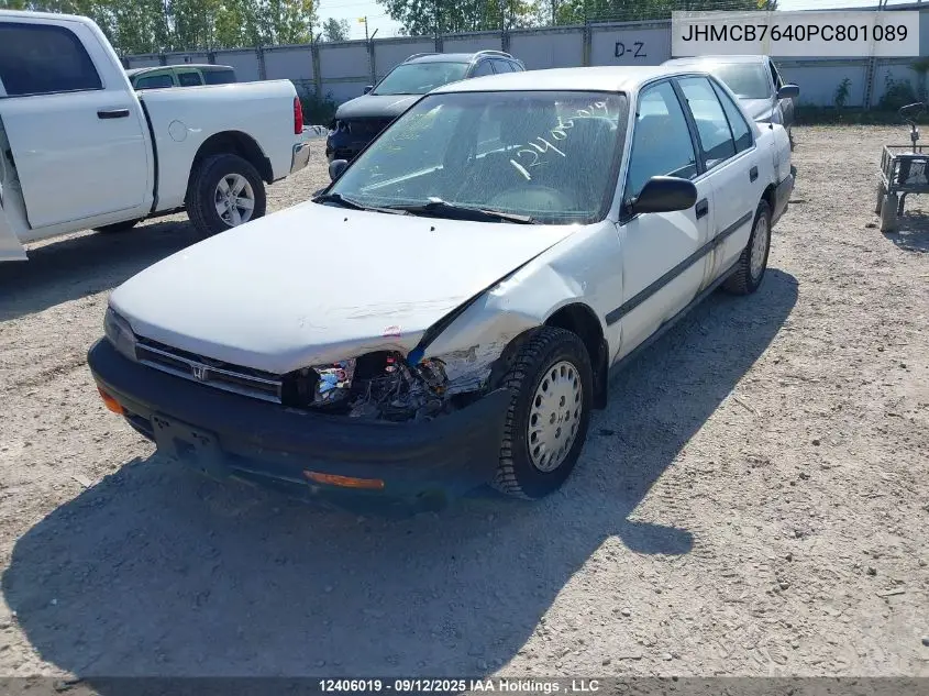 JHMCB7640PC801089 1993 Honda Accord Dx