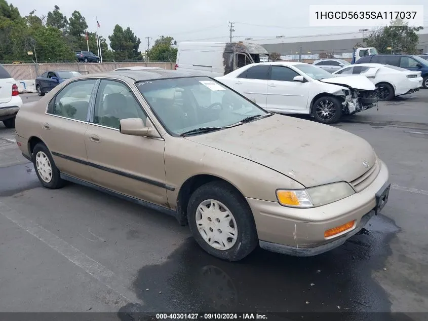 1995 Honda Accord Lx/Ex VIN: 1HGCD5635SA117037 Lot: 40301427