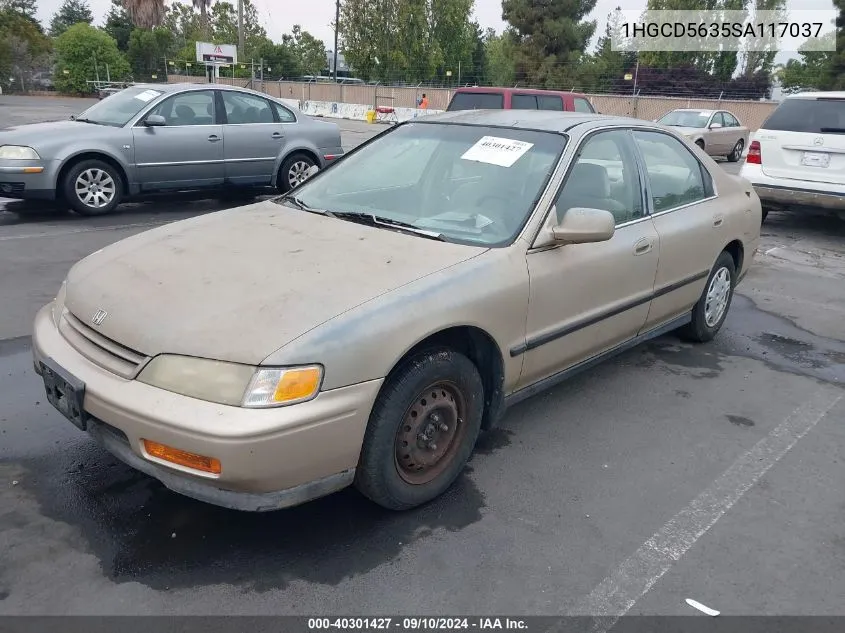 1995 Honda Accord Lx/Ex VIN: 1HGCD5635SA117037 Lot: 40301427