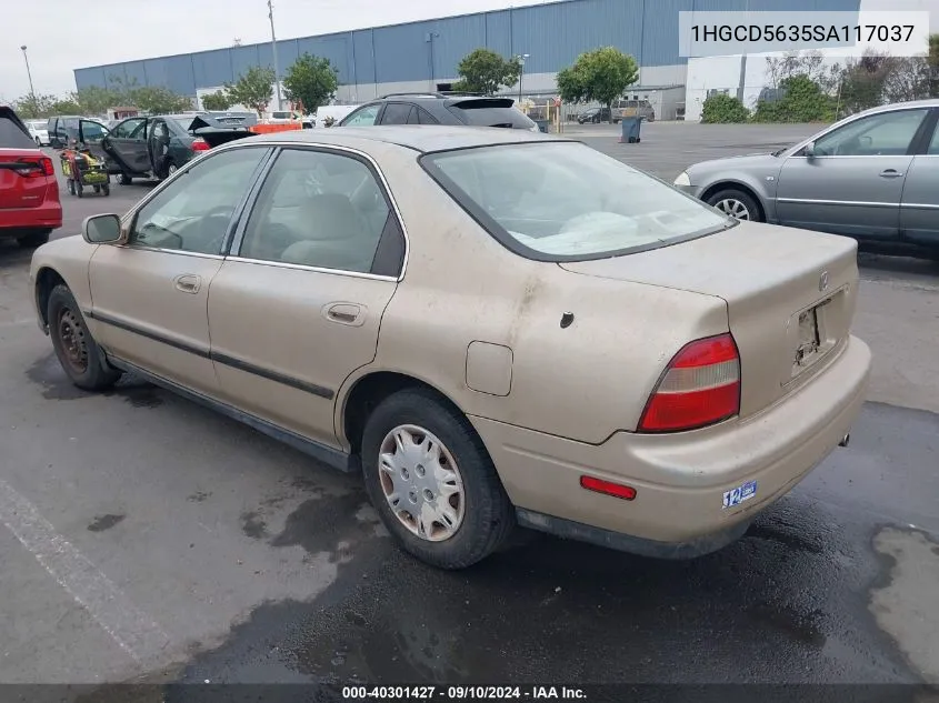 1995 Honda Accord Lx/Ex VIN: 1HGCD5635SA117037 Lot: 40301427