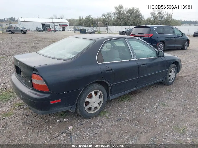 1995 Honda Accord Ex VIN: 1HGCD5650SA113981 Lot: 40306849