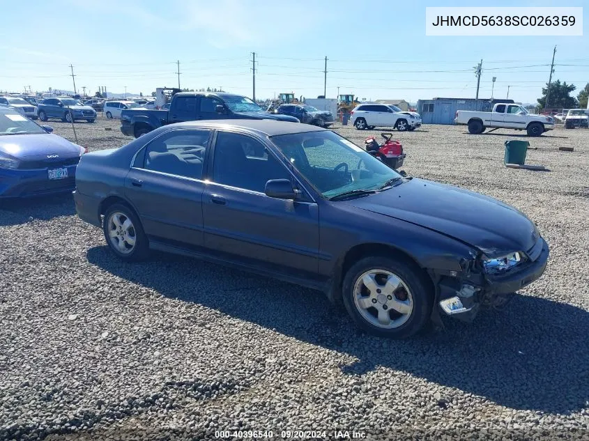 1995 Honda Accord Lx VIN: JHMCD5638SC026359 Lot: 40396540