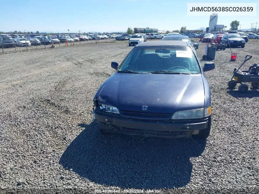 1995 Honda Accord Lx VIN: JHMCD5638SC026359 Lot: 40396540