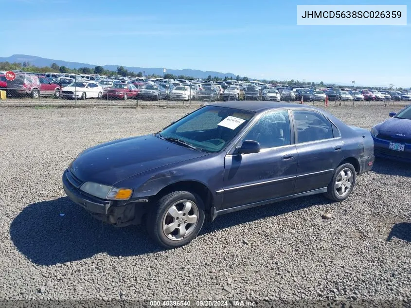 1995 Honda Accord Lx VIN: JHMCD5638SC026359 Lot: 40396540