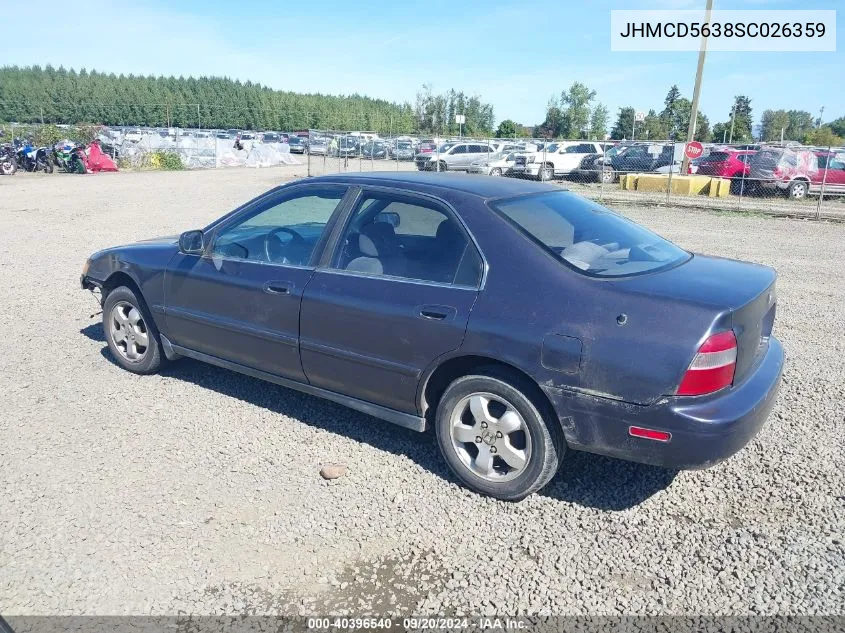 1995 Honda Accord Lx VIN: JHMCD5638SC026359 Lot: 40396540