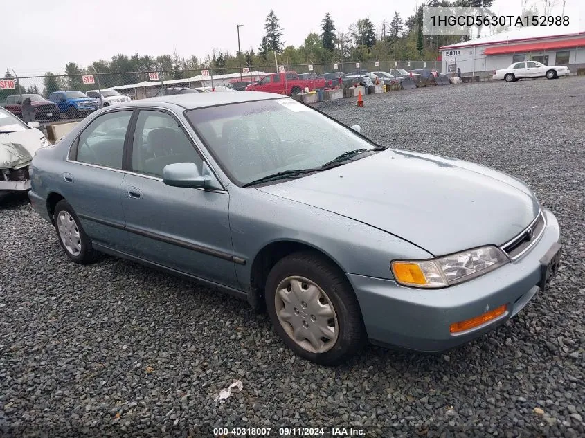 1996 Honda Accord Lx/Ex VIN: 1HGCD5630TA152988 Lot: 40318007