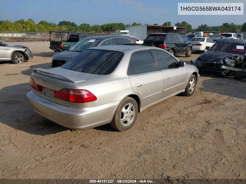 1HGCG5658WA043174 1998 Honda Accord Ex