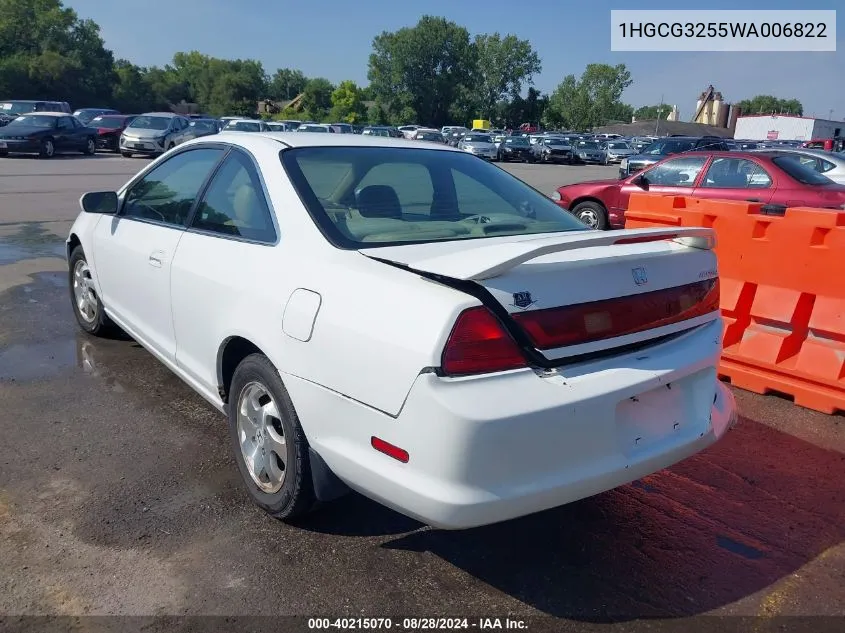 1998 Honda Accord Ex VIN: 1HGCG3255WA006822 Lot: 40215070