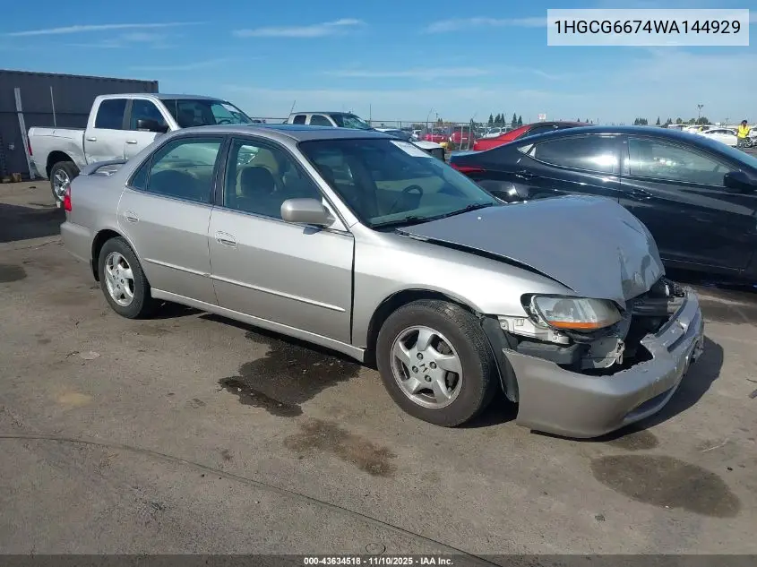 1HGCG6674WA144929 1998 Honda Accord Ex