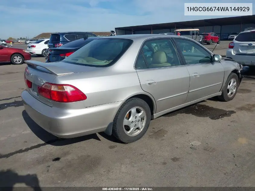 1HGCG6674WA144929 1998 Honda Accord Ex