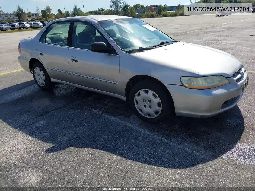 1HGCG5645WA212204 1998 Honda Accord Lx
