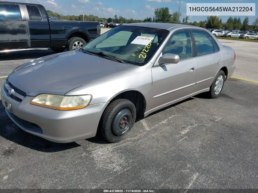 1HGCG5645WA212204 1998 Honda Accord Lx