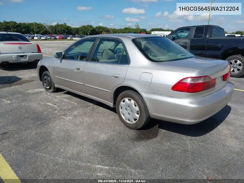 1HGCG5645WA212204 1998 Honda Accord Lx
