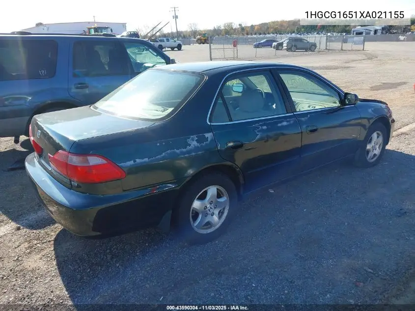 1HGCG1651XA021155 1999 Honda Accord Ex V6