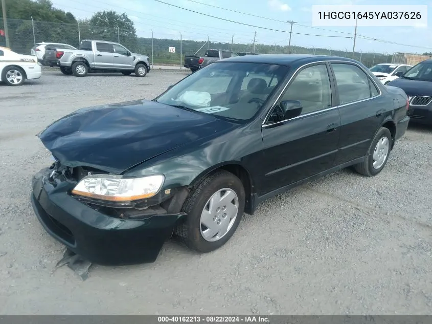 2000 Honda Accord 3.0 Lx VIN: 1HGCG1645YA037626 Lot: 40162213