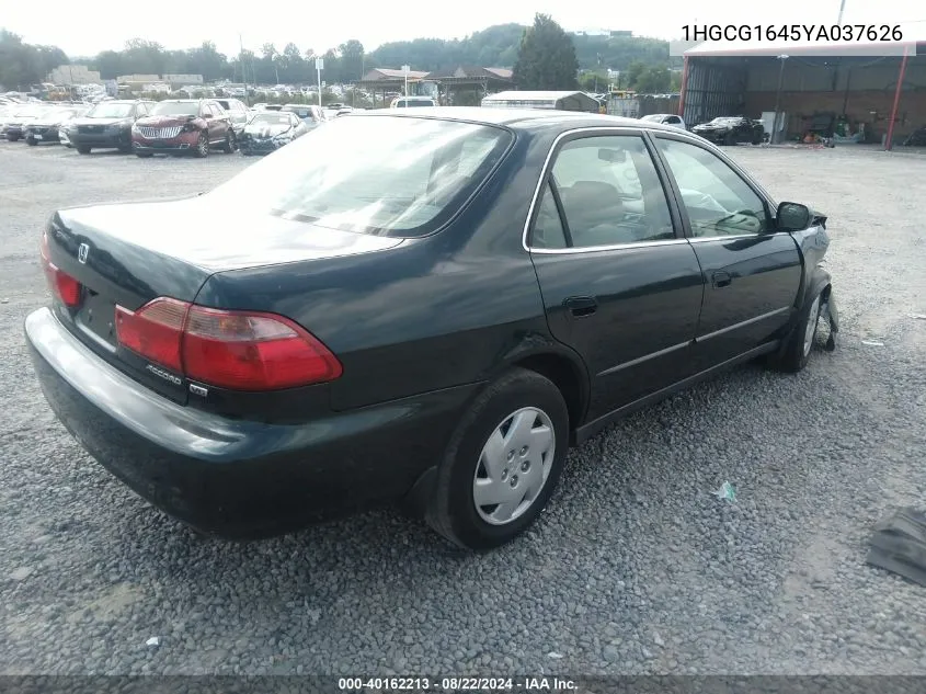 2000 Honda Accord 3.0 Lx VIN: 1HGCG1645YA037626 Lot: 40162213